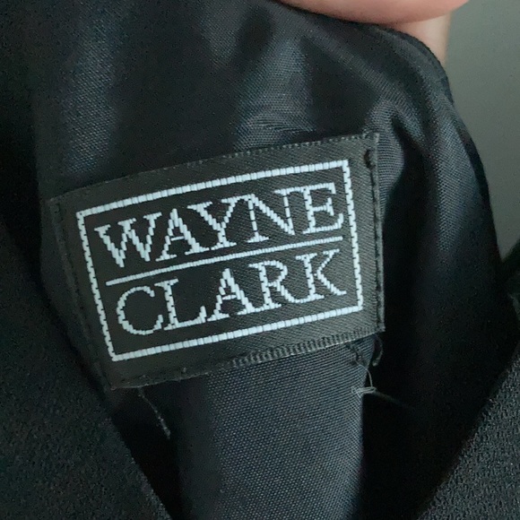 Vintage Wayne Clark black knee length dress - Picture 2 of 2